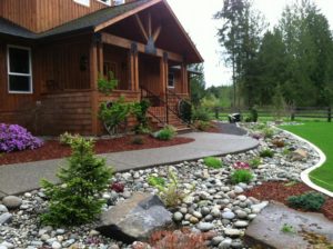 Landscaping with stone or rock
